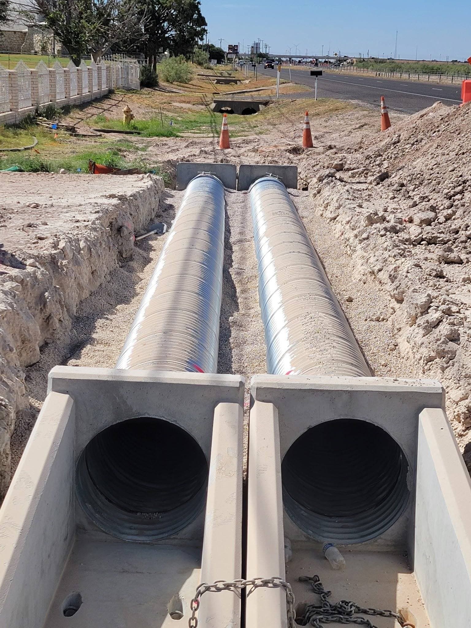 Twin culvert installation nearing completion